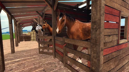 Passeios a 3D cavalo simulação
