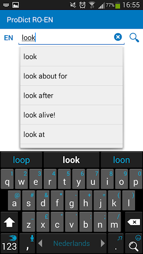 Android application Romanian - English dictionary screenshort