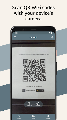 Android application QR WiFi Connection screenshort