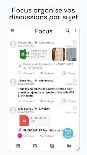 Android application Focus messenger screenshort