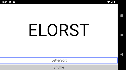 LetterSort Screen 3