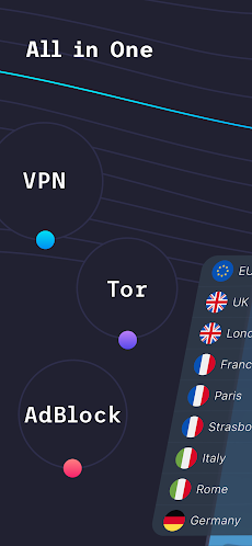 VPN + TOR Browser and Ad Blockのおすすめ画像1