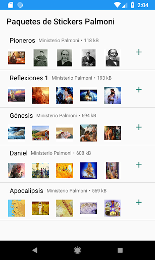 Android application Palmoni Stickers screenshort