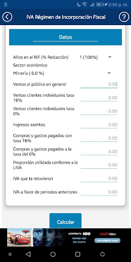 Calculadora RIF 2023 Screen 3