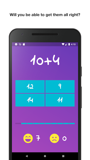 Addition and subtraction Screen 3