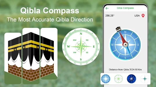 Qibla Direction- Qibla Compass