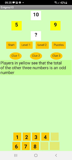 Android application Enigma10 screenshort