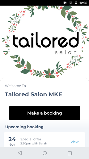 Android application Tailored Salon MKE screenshort