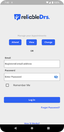 Android application Reliable Doctors screenshort
