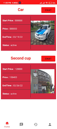 Android application Auctionare screenshort