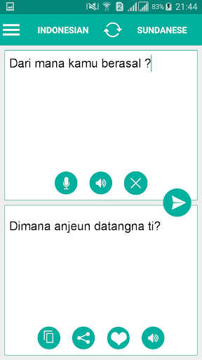 Sundanese Indonesian Translate Screen 2