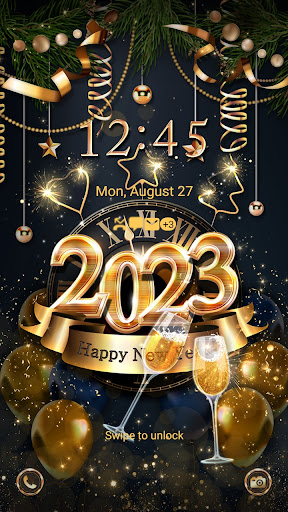 Golden New Year 2023-Wallpaper Screen 2