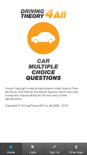 Android application DT4A Car Theory Test 2019 screenshort