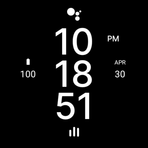 Black Flat Watch Face Logo