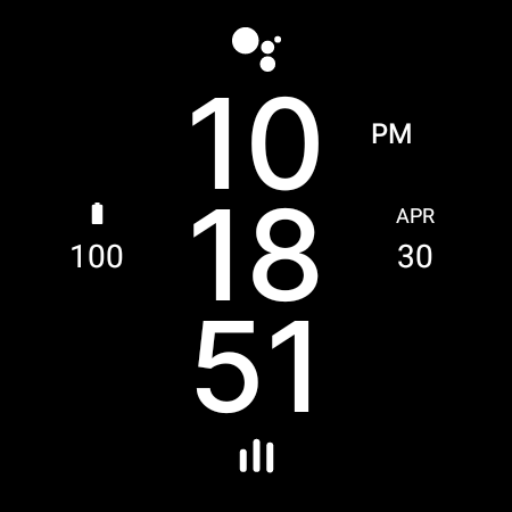 Black Flat Watch Face