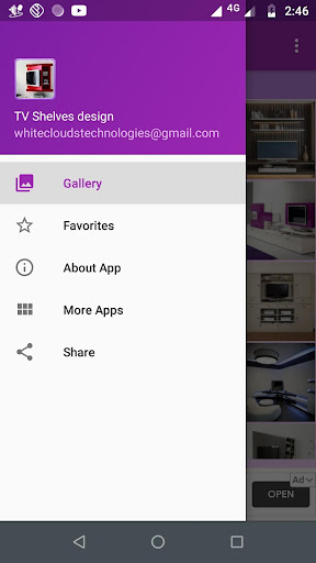 Android application TV Shelves Design Gallery screenshort