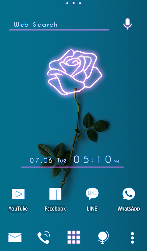 Android application Neon Rose Theme +HOME screenshort