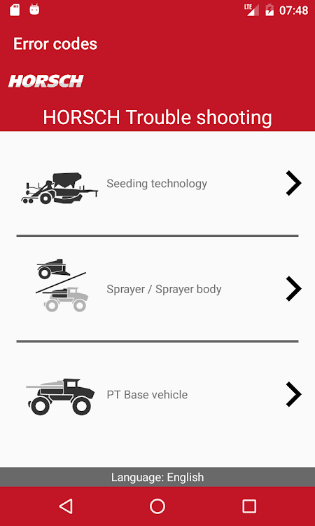 HORSCH Error Codes - 3.9.3 - (Android)