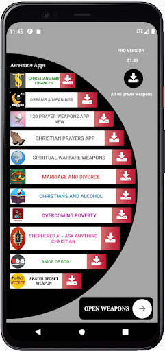 Android application 40 PRAYER WEAPONS AI screenshort