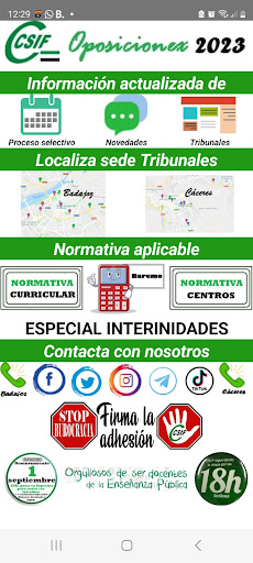 Android application OPOSICIONEX2023 screenshort