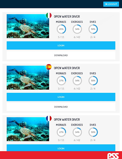 Android application PSS myEVO screenshort