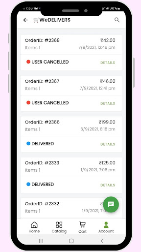 WeDELIVERS-Food & Grocery App Screen 3