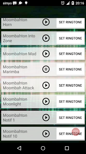 Android application Ringtones: Moombahton tunes screenshort