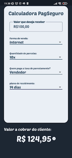 Calculadora para PagSeguro Screen 2