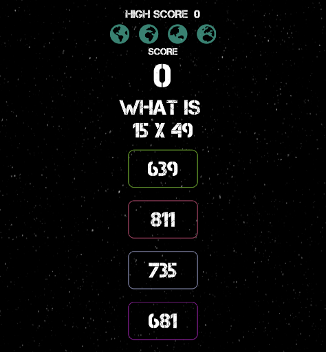 Android application Math Multiplication Fun Game screenshort