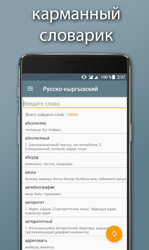 Словарь Kg-Ru Ru-Kg Screen 3