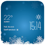 snow weather widget/clock icon