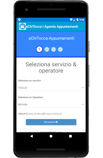 Android application A CHI TOCCA - Agenda Appuntam screenshort