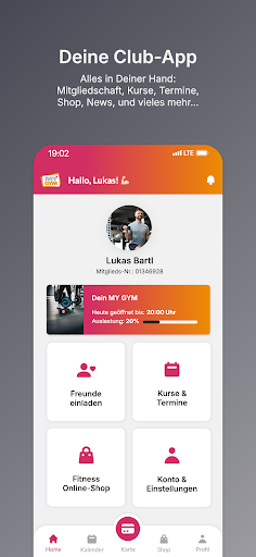 Android application MY GYM screenshort