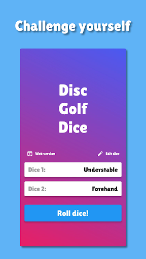 Android application Disc Golf Dice screenshort