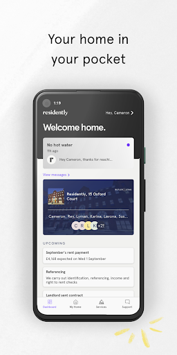 Android application Residently screenshort