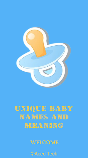 Android application Unique and Amazing Baby Names screenshort