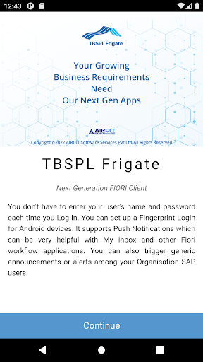 Android application TBSPL Frigate screenshort