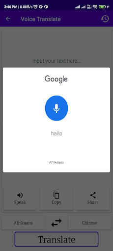 Afrikaans Chinese Translator Screen 3