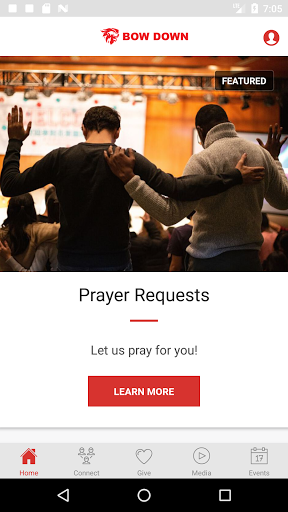 Android application Bow Down Church screenshort