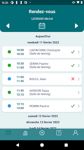 Android application Mon calenDoc screenshort