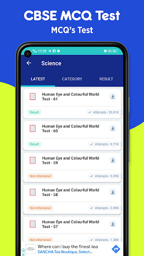 CBSE MCQ Test Screenshot 3 - AppWisp.com