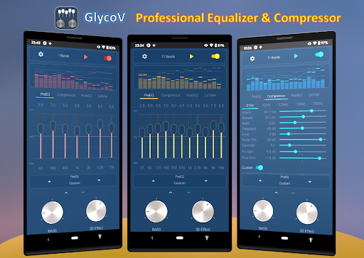 Android application GlycoV Equalizer - Bass & 3D screenshort