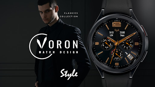 Android application Voron STYLE Analog Watch Face screenshort