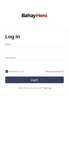 Android application BahayHero screenshort