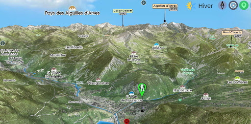 Android application Pays des Aiguilles d’Arves 3D screenshort