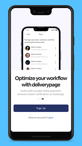 Delivery Page Screen 2