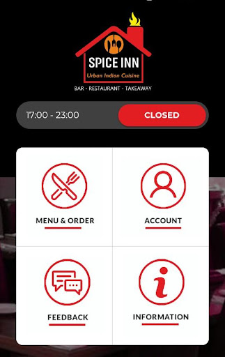 Android application Spice Inn screenshort