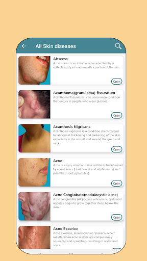 Skin diseases and treatment Screen 3