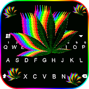 Neon Color Weed Live Keyboard Background