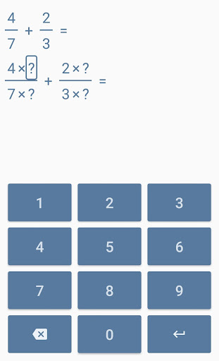 Fraction calculator Screen 3